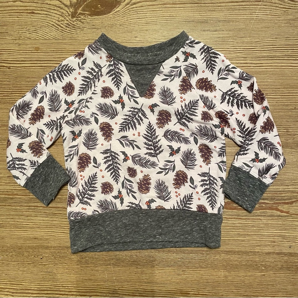 Grey Vintage Christmas Print Sweatshirt